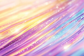 Aufkleber - Captivating Rainbow Reflections Dance Across Crinkled Holographic Cellophane