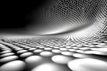 Poster - Exploration of Endless Fractals in a Mesmerizing Black and White Landscape of Shapes