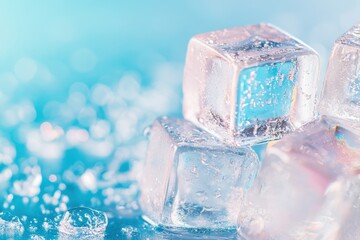Aufkleber - Melting Ice Cubes Release Vibrant Pigments, Creating a Mesmerizing Abstract Flow of Colors