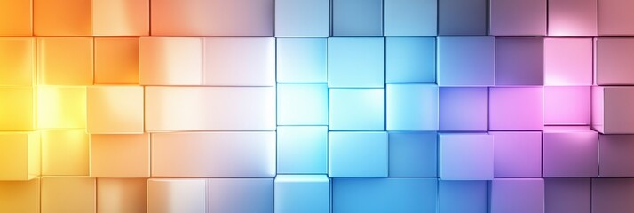 Poster - A Vibrant Display of Colorful Glowing Code Blocks Illuminating a Digital Landscape at Dusk