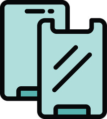 Poster - Smartphone is getting a tempered glass screen protector installed on top of it
