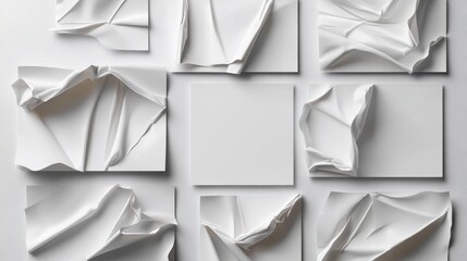 Poster - Abstract white paper texture design background.