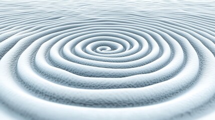 Poster - Abstract Spiral Pattern  3D Render  White  Gray  Geometric  Minimalist  Design  Circular