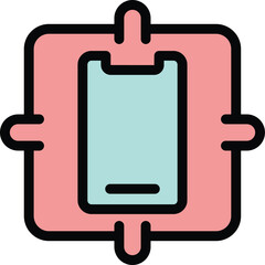 Poster - Smartphone is being held securely by a phone grip, ensuring stability and preventing accidental drops