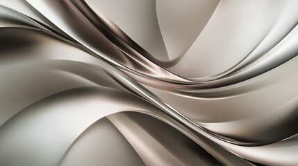 Poster - Abstract Metallic Background with Flowing Curves and Texture