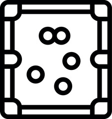 Poster - Billiard table top view, showing balls arranged to form the number eight, symbolizing the game's classic eight ball variant