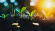 © Teeraphon - Financial charts show a significant increase in profits in the stock market. This is driven by higher interest rates and continued growth. In the innovation world of financial investment, finance