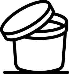 Poster - Open jar of moisturizing body lotion, facial cream, hair mask or other cosmetic product
