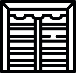 Poster - Closed jalousie window is protecting from bright sunlight