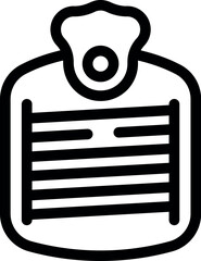 Poster - Hot water bottle relieving muscle aches, providing warmth, and promoting relaxation during winter