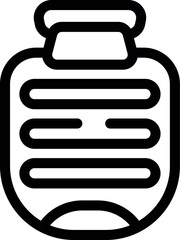 Poster - Closed hot water bottle offering warmth and comfort, perfect for relieving aches, pains, and promoting relaxation during cold weather
