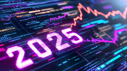 Poster - A graph with the numbers 2015 and 2035 on it