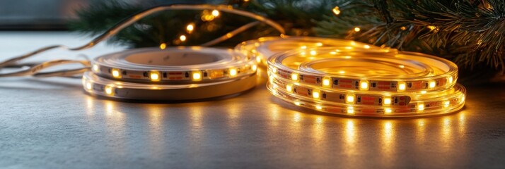 artistic arrangement of neon light strips for contemporary decoration needs