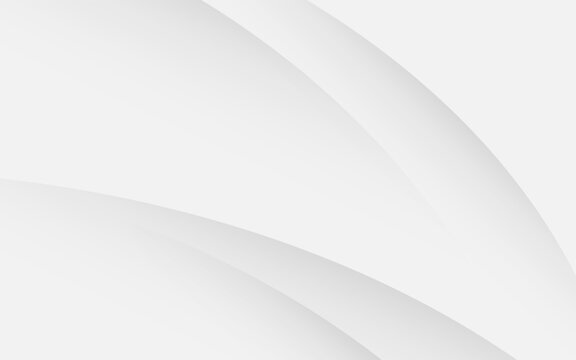 Minimalistic White Abstract Background with Curved Lines