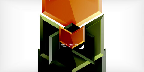 Aufkleber - Vector 3d arrow techno design template