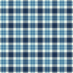 Wall Mural - plaid repeat pattern.checkered tartan gingham seamless pattern in blue. geometric graphic vector ill