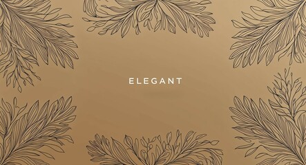 Wall Mural - Elegant line art style and technique in illustration background