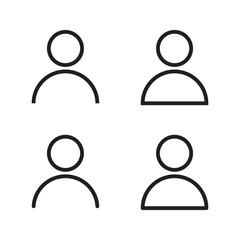 Poster - Login user avatar icon in generic style. Profile account sign symbol