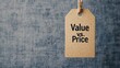 © GraphzTain - A tag displaying 'Value vs. Price' highlights the difference between perceived worth and actual cost.