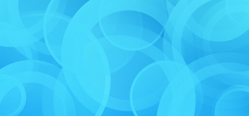 Poster - Abstract blue background with circles geometric lines. Futuristic concept, minimal design.