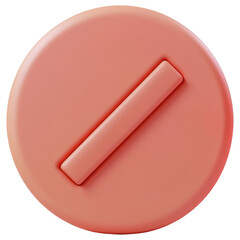 Poster - A red pill with a white line through it isolated on transparent or white background, png