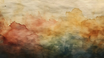 Wall Mural - Watercolor Abstract Background in Shades of Brown