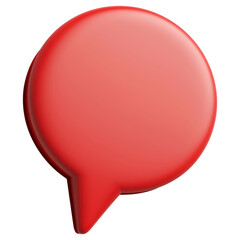 Poster - A red circle with a speech bubble inside isolated on transparent or white background, png