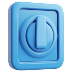 Poster - A blue button with the letter I on it isolated on transparent or white background, png