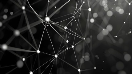 digital wave flow with particles and data points with abstract dots and lines for tech processe , da