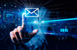 © gustavo - A TRANSHUMAN TOUCHING AN EMAIL ON A QUANTUM COMPUTER