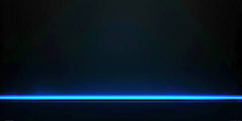 Wall Mural - a blue line is shown on a black background