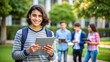 © Tekin - Student holding digital tablet