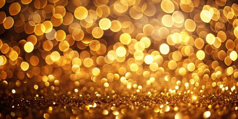 Fototapete - Shiny Brass and Bronze Background with Bokeh Effect, Showcasing Textured Metal with Highlights and Circles for Creative Designs and Artistic Projects