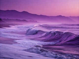 Poster - Stunning Abstract Gradient Purple Background with Long Exposure Effect for Modern Art and Design Projects, Perfect for Wallpapers, Presentations, and Creative Visuals
