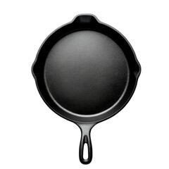 Frying pan top view isolated on white background. PNG Transparent