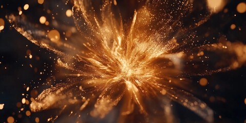 Wall Mural - Fireworks in darkness