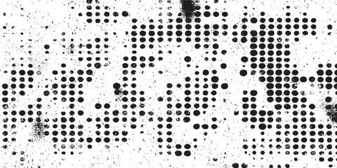 Poster - WebGrunge halftone black dost texture background. Vector halftone dots background. Black and white comic pattern.Vertical gradient halftone dots background. 