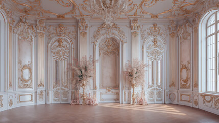 Poster - Rococo and Baroque Style Blend with Pastel Colors