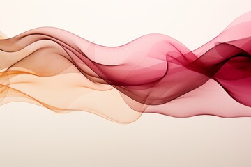 Poster - Elegant line art smoke design in business colors on neutral background  a unique art piece