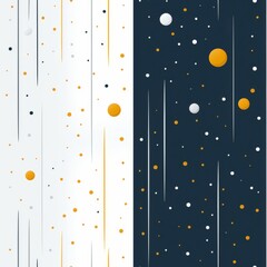 Poster - Minimalistic two color pattern with repeating stripes or dots for modern design aesthetic