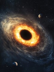 Wall Mural - galaxy with black hole