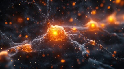 Wall Mural - cosmic nebula and galaxy in deep space with starry sky and surreal lights. generative ai