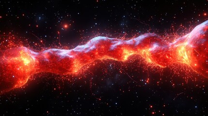 Wall Mural - Starry Space Background with Nebula and Galaxy. Generative AI