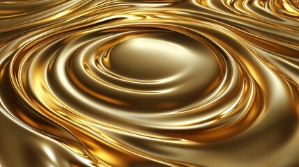 Poster - Elegant gold liquid texture creating a luxurious and smooth appearance.