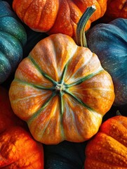 Sticker - Close-up of small pumpkins