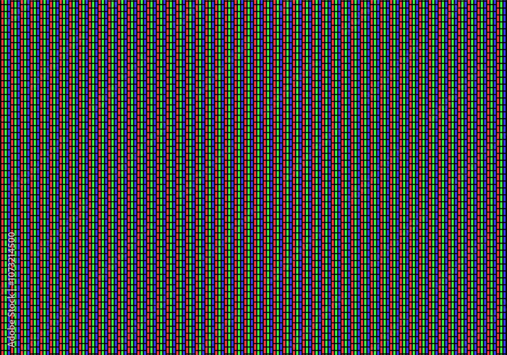 RGB pixel screen. LED display pattern with colored dots. Vector ...