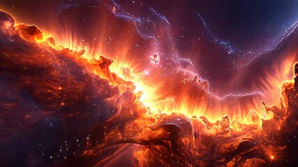 Wall Mural - Stunning cosmic formation glows brightly in space