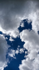 stunning view of dramatic cloud formation against a deep blue sky, capturing the beauty of nature an