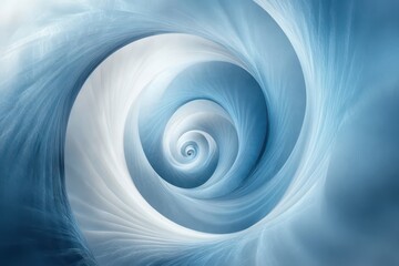 Poster - Abstract Swirling Background in Soft Blue Tones Perfect for Artistic Projects, Invoking Calmness, Tranquility, and Fluidity in Visual Design