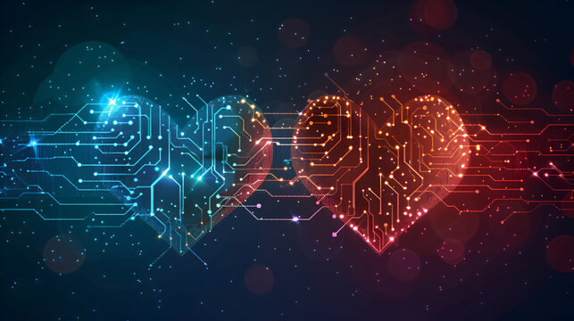 Glowing Heart Art ai genrative